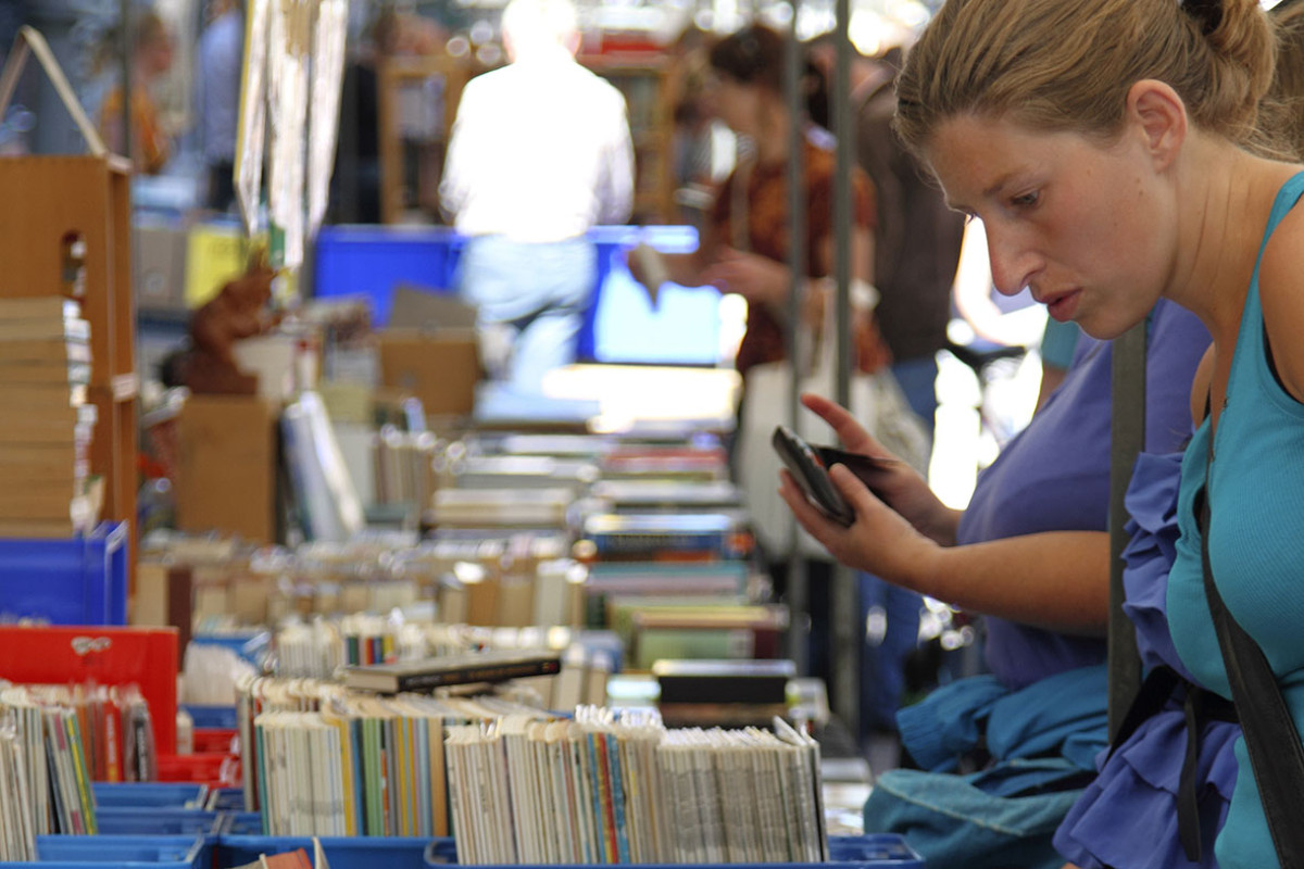 Bücher Markt in Bergen